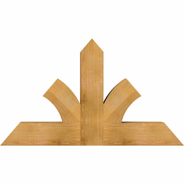 Ekena Millwork Richland Rough Sawn Timber Gable Bracket, Western Red Cedar, 48"W x 28"H x 6"D x 6"F, 14/12 Pitch GBW048X28X0606RIC00RWR - main